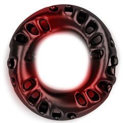 Wall Mural - dark red metallic circle shaped bracelet product design concept