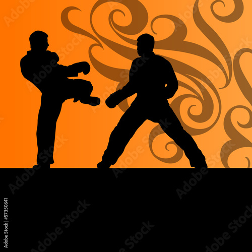 Naklejka samoprzylepna Aktywne walki bojowe tae kwon do sztuk walki i kic