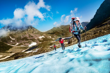 Wall Mural - group hiking