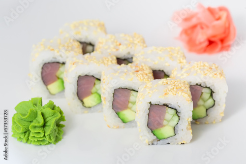 Board z aluminiowym obramowaniem Kuchnia japońska - sushi i bułki