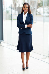 Wall Mural - african office worker with arms crossed