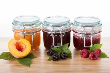 Poster - Fruity jams in jars