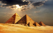canvas print picture - giza pyramids, cairo, egypt