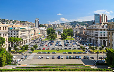 Genova - Piazza della Vittoria overview