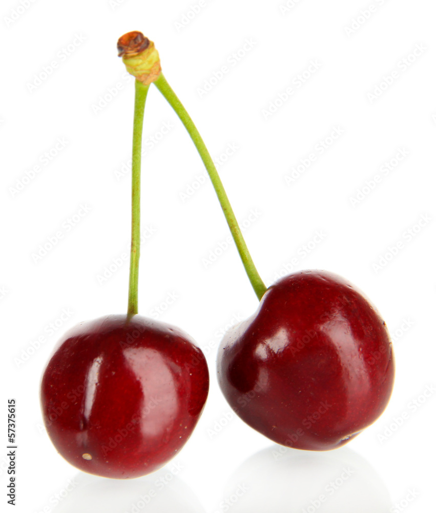 Cherry berries isolated on white