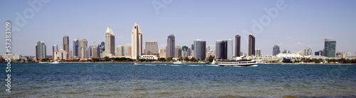 Fotoboard na płycie Piękny słoneczny dzień san diego kalifornii panoramiczne centrum miasta