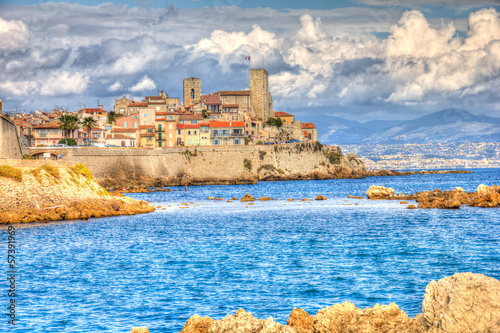 Fotoboard na płycie Widok antibes, francja