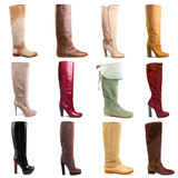 Fototapeta Perspektywa 3d - Female boots collection