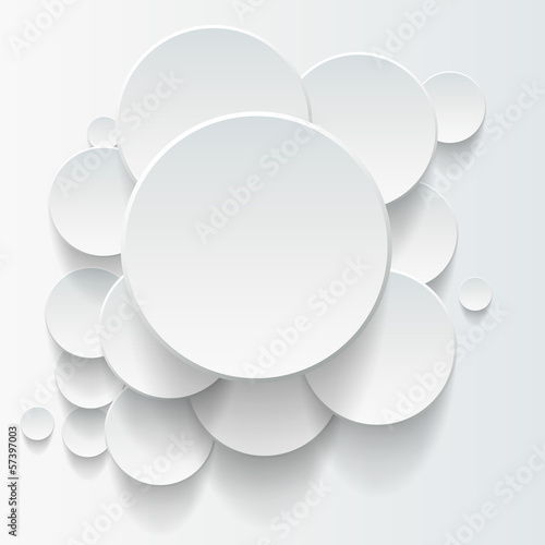 Abstract Background, 3D circles with shadow