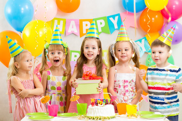 kids or children  on birthday party