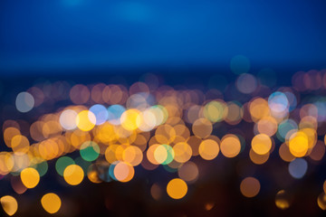 big abstract circular city lights bokeh background
