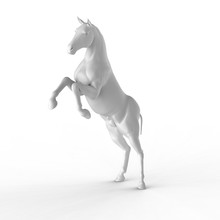 Illustration Of A White Horse Isolated On A White Background