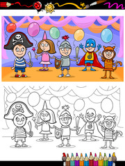 Canvas Print - kids ball for coloring book