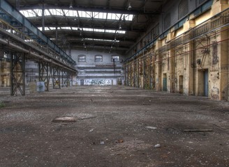 Wall Mural - Abandoned and old hall
