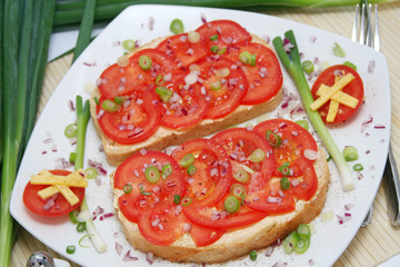 Poster - tomate auf brot