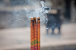 burning incenses in Dongyue Temple, Chaoyang District in Beijing