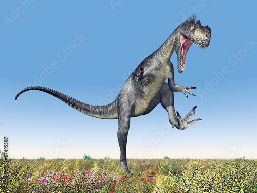 Fotoboard na płycie Megalozaur dinozaura