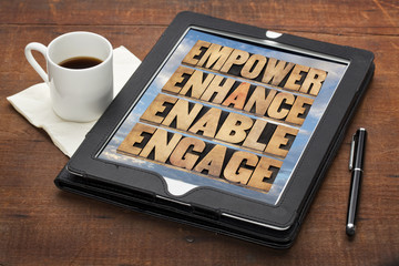 Wall Mural - empower, enhance, enable and engage