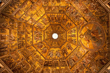 Mosaic Ceiling Of The Baptistery Of Florence