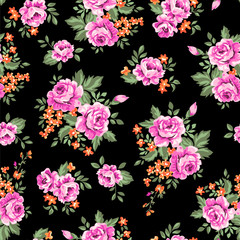 Poster - classic roses ~ seamless background