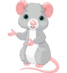 Wall Mural - Cute Cartoon Rat