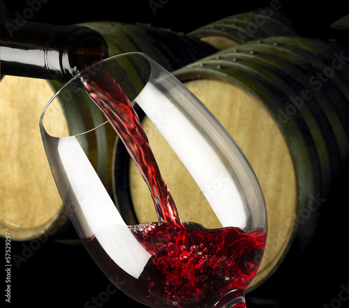 Naklejka - mata magnetyczna na lodówkę red wine