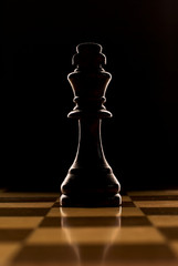 Wall Mural - Backlit chess piece - king