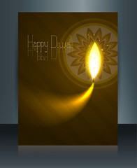 Wall Mural - Vector Diwali Brochure template festival background