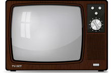Realistic Vintage TV. Illustration On White Background For Desig