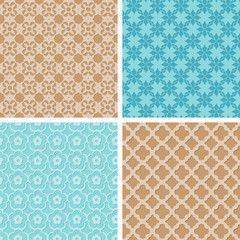 Poster - set of 4 sweet seamless patterns