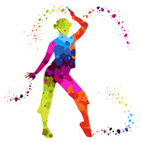 zumba with colored dots