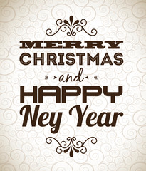 Sticker - merry christmas and happy new year