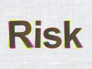 Finance concept: Risk on fabric texture background