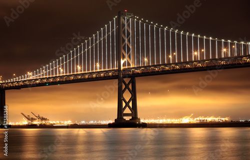 Board z aluminiowym obramowaniem Bay bridge, san francisco i oakland