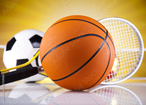 Naklejka samoprzylepna Sprzęt sportowy i piłki