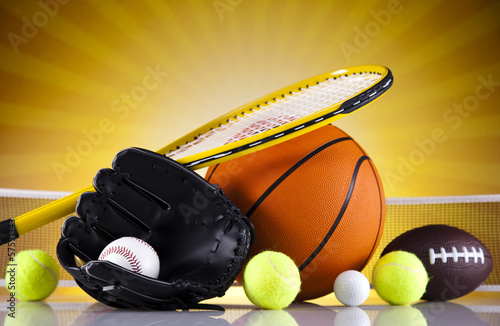 Naklejka samoprzylepna Sport, dużo piłek i takie tam