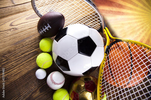 Naklejka samoprzylepna Różne wyposażenie sportowe