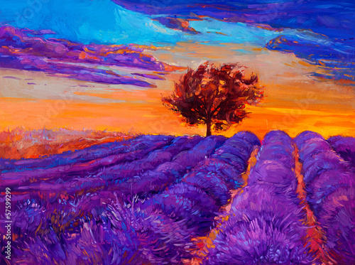 Naklejka dekoracyjna Lavender fields