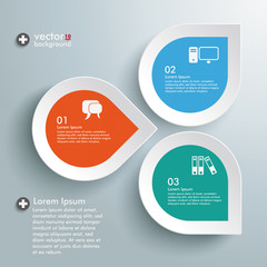 Wall Mural - infographic three colored drops