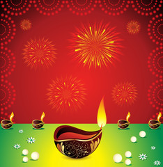 Wall Mural - abstract colorful diwali background