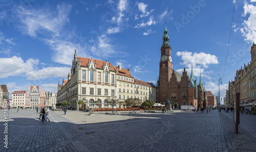 Board z aluminiowym obramowaniem Wrocławski rynek - panorama