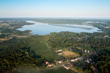 Wall Mural - Etang de Soustons vue du ciel