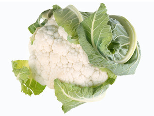 .Cauliflower isolated on white background