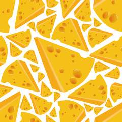 Wall Mural - seamless cheese pattern