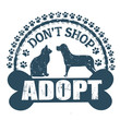 Don't shop adopt stamp