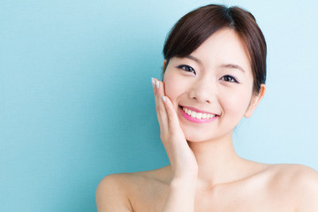 Wall Mural - attractive asian woman skin care image