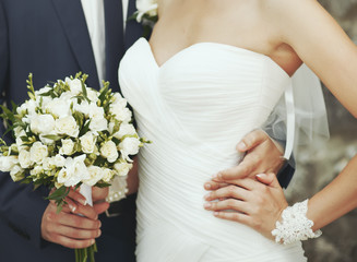 Groom and bride together.