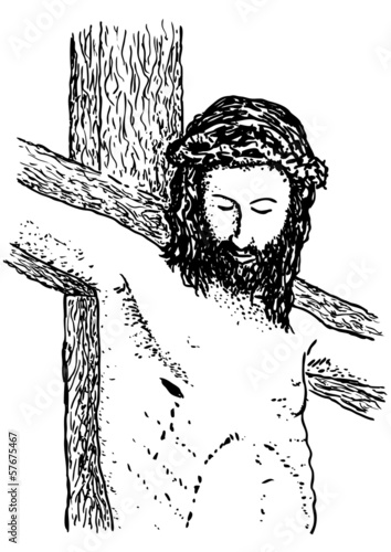 Fotoboard na płycie Jezus krucyfiks