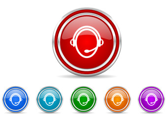 Aufkleber - support icon vector set
