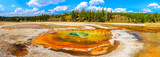 Chromatic Pool Panorama, Yellowstone National Park, Upper Geyser